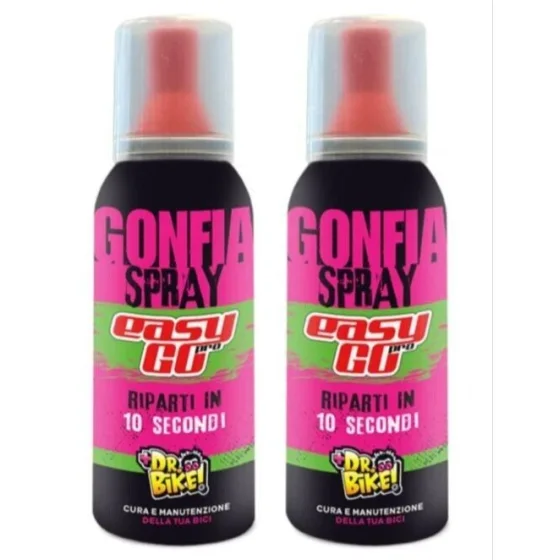 DR.Bike EASYGO PRO gonfia e ripara spray 2 Bomboletta da 100ml